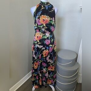 Sam Edelman Floral tiered maxi with high neck